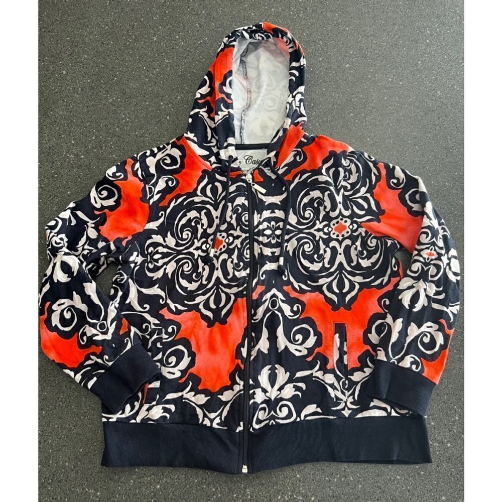 Women's Onque Casuals Hoodie M Red Blue size M - Picture 4 of 7